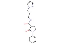 2-oxo-1-phenyl-N-[3-(1H-pyrazol-1-yl)propyl]-3-pyrrolidinecarboxamide