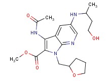 methyl 3-(acetylamino)-5-[(3-hydroxy-1-methylpropyl)amino]-1-(tetrahydro-2-furanylmethyl)-1H-pyrrolo[2,3-b]pyridine-2-carboxylate