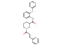 N-[2-(3-pyridinyloxy)phenyl]-1-[(2E)-3-(2-pyridinyl)-2-propenoyl]-3-piperidinecarboxamide