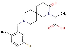 2-[9-(5-fluoro-2-methylbenzyl)-3-oxo-2,9-diazaspiro[5.5]undec-2-yl]propanoic acid