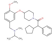N-[3-({1-[cyclopentyl(phenyl)acetyl]-4-piperidinyl}oxy)-4-methoxybenzyl]-N-methyl-2-propanamine