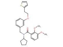 N-cyclopentyl-2,3-dimethoxy-N-{3-[2-(2-thienyl)ethoxy]benzyl}benzamide