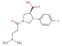 (3S*,4R*)-1-(N,N-dimethyl-beta-alanyl)-4-(4-fluorophenyl)pyrrolidine-3-carboxylic acid
