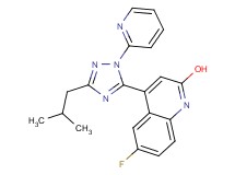 6-fluoro-4-[3-isobutyl-1-(2-pyridinyl)-1H-1,2,4-triazol-5-yl]-2-quinolinol