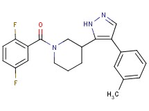 1-(2,5-difluorobenzoyl)-3-[4-(3-methylphenyl)-1H-pyrazol-5-yl]piperidine
