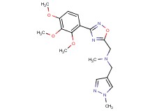 N-methyl-1-(1-methyl-1H-pyrazol-4-yl)-N-{[3-(2,3,4-trimethoxyphenyl)-1,2,4-oxadiazol-5-yl]methyl}methanamine