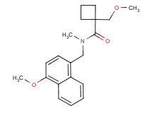 1-(methoxymethyl)-N-[(4-methoxy-1-naphthyl)methyl]-N-methylcyclobutanecarboxamide