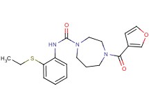 N-[2-(ethylthio)phenyl]-4-(3-furoyl)-1,4-diazepane-1-carboxamide