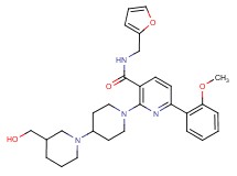 N-(2-furylmethyl)-2-[3-(hydroxymethyl)-1,4'-bipiperidin-1'-yl]-6-(2-methoxyphenyl)nicotinamide