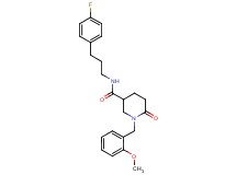 N-[3-(4-fluorophenyl)propyl]-1-(2-methoxybenzyl)-6-oxo-3-piperidinecarboxamide