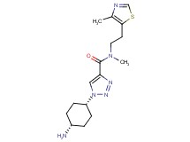 1-(cis-4-aminocyclohexyl)-N-methyl-N-[2-(4-methyl-1,3-thiazol-5-yl)ethyl]-1H-1,2,3-triazole-4-carboxamide