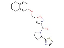 5-[(5,6,7,8-tetrahydro-2-naphthalenyloxy)methyl]-3-{[2-(1,3-thiazol-2-yl)-1-pyrrolidinyl]carbonyl}isoxazole
