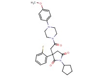 1-cyclopentyl-3-(2-fluorophenyl)-3-{2-[4-(4-methoxyphenyl)-1-piperazinyl]-2-oxoethyl}-2,5-pyrrolidinedione