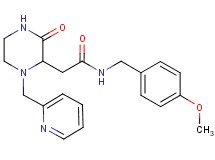 N-(4-methoxybenzyl)-2-[3-oxo-1-(2-pyridinylmethyl)-2-piperazinyl]acetamide