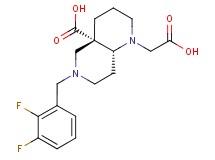 (4aS*,8aR*)-1-(carboxymethyl)-6-(2,3-difluorobenzyl)octahydro-1,6-naphthyridine-4a(2H)-carboxylic acid