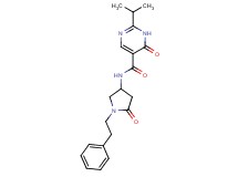 2-isopropyl-6-oxo-N-[5-oxo-1-(2-phenylethyl)pyrrolidin-3-yl]-1,6-dihydropyrimidine-5-carboxamide