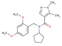 N-cyclopentyl-N-(2,4-dimethoxybenzyl)-1,5-dimethyl-1H-pyrazole-4-carboxamide