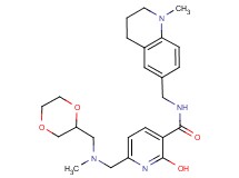 6-{[(1,4-dioxan-2-ylmethyl)(methyl)amino]methyl}-2-hydroxy-N-[(1-methyl-1,2,3,4-tetrahydro-6-quinolinyl)methyl]nicotinamide