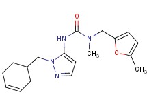 N'-[1-(cyclohex-3-en-1-ylmethyl)-1H-pyrazol-5-yl]-N-methyl-N-[(5-methyl-2-furyl)methyl]urea