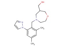 {4-[2,4-dimethyl-6-(1H-pyrazol-1-yl)benzyl]-1,4-oxazepan-6-yl}methanol