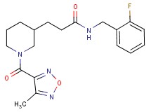 N-(2-fluorobenzyl)-3-{1-[(4-methyl-1,2,5-oxadiazol-3-yl)carbonyl]-3-piperidinyl}propanamide