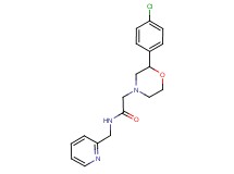 2-[2-(4-chlorophenyl)morpholin-4-yl]-N-(pyridin-2-ylmethyl)acetamide