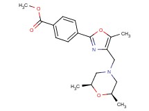 methyl 4-(4-{[(2R*,6S*)-2,6-dimethyl-4-morpholinyl]methyl}-5-methyl-1,3-oxazol-2-yl)benzoate
