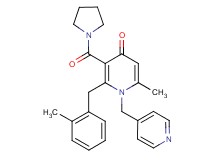 6-methyl-2-(2-methylbenzyl)-1-(4-pyridinylmethyl)-3-(1-pyrrolidinylcarbonyl)-4(1H)-pyridinone