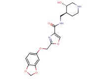 2-[(1,3-benzodioxol-5-yloxy)methyl]-N-{[(3S*,4S*)-3-hydroxypiperidin-4-yl]methyl}-1,3-oxazole-4-carboxamide