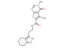 3,5-dimethyl-4-oxo-N-[2-(4,5,6,7-tetrahydro-2H-indazol-3-yl)ethyl]-3,4-dihydrothieno[2,3-d]pyrimidine-6-carboxamide