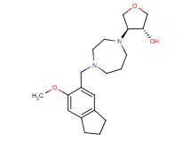 (3R*,4S*)-4-{4-[(6-methoxy-2,3-dihydro-1H-inden-5-yl)methyl]-1,4-diazepan-1-yl}tetrahydrofuran-3-ol