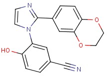 3-[2-(2,3-dihydro-1,4-benzodioxin-6-yl)-1H-imidazol-1-yl]-4-hydroxybenzonitrile