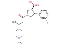 (3S*,4R*)-4-(3-fluorophenyl)-1-[N-methyl-N-(1-methylpiperidin-4-yl)glycyl]pyrrolidine-3-carboxylic acid