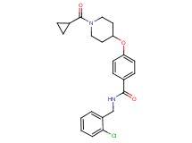 N-(2-chlorobenzyl)-4-{[1-(cyclopropylcarbonyl)-4-piperidinyl]oxy}benzamide