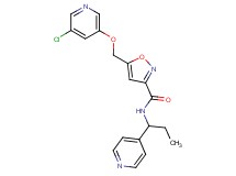 5-{[(5-chloro-3-pyridinyl)oxy]methyl}-N-[1-(4-pyridinyl)propyl]-3-isoxazolecarboxamide