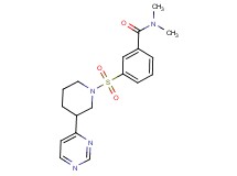 N,N-dimethyl-3-[(3-pyrimidin-4-ylpiperidin-1-yl)sulfonyl]benzamide