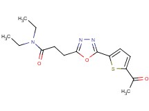 3-[5-(5-acetyl-2-thienyl)-1,3,4-oxadiazol-2-yl]-N,N-diethylpropanamide