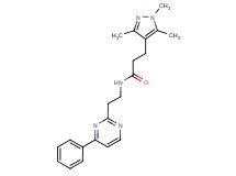 N-[2-(4-phenyl-2-pyrimidinyl)ethyl]-3-(1,3,5-trimethyl-1H-pyrazol-4-yl)propanamide