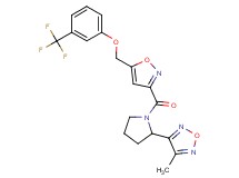 3-methyl-4-{1-[(5-{[3-(trifluoromethyl)phenoxy]methyl}-3-isoxazolyl)carbonyl]-2-pyrrolidinyl}-1,2,5-oxadiazole