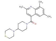 2,6,8-trimethyl-4-[(4-thiomorpholin-4-ylpiperidin-1-yl)carbonyl]quinoline