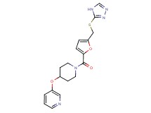 3-[(1-{5-[(4H-1,2,4-triazol-3-ylthio)methyl]-2-furoyl}piperidin-4-yl)oxy]pyridine