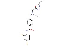 N-(2,4-difluorophenyl)-4-({methyl[(5-methyl-1,3,4-oxadiazol-2-yl)methyl]amino}methyl)benzamide