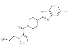5-fluoro-2-{1-[(1-propyl-1H-pyrazol-5-yl)carbonyl]-4-piperidinyl}-1H-benzimidazole