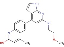 6-{6-[(2-methoxyethyl)amino]-1H-pyrrolo[2,3-b]pyridin-4-yl}-4-methyl-2-quinolinol