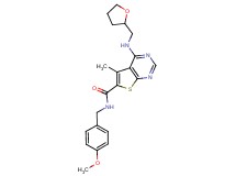 N-(4-methoxybenzyl)-5-methyl-4-[(tetrahydro-2-furanylmethyl)amino]thieno[2,3-d]pyrimidine-6-carboxamide
