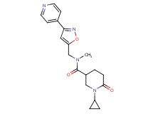 1-cyclopropyl-N-methyl-6-oxo-N-{[3-(4-pyridinyl)-5-isoxazolyl]methyl}-3-piperidinecarboxamide