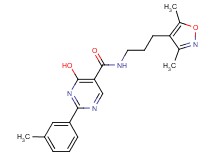 N-[3-(3,5-dimethylisoxazol-4-yl)propyl]-4-hydroxy-2-(3-methylphenyl)pyrimidine-5-carboxamide