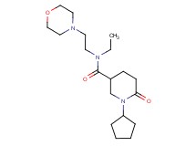 1-cyclopentyl-N-ethyl-N-[2-(4-morpholinyl)ethyl]-6-oxo-3-piperidinecarboxamide