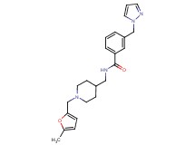 N-({1-[(5-methyl-2-furyl)methyl]-4-piperidinyl}methyl)-3-(1H-pyrazol-1-ylmethyl)benzamide