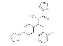N-[1-(1-cyclopentyl-4-piperidinyl)-2-(2-fluorophenyl)ethyl]-N-methyl-2-thiophenecarboxamide